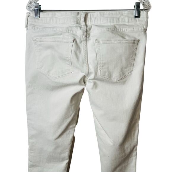 GAP Jeans Womens Size 29 Waist White Straight Leg Pockets Mid Rise Stretch - Picture 5 of 9